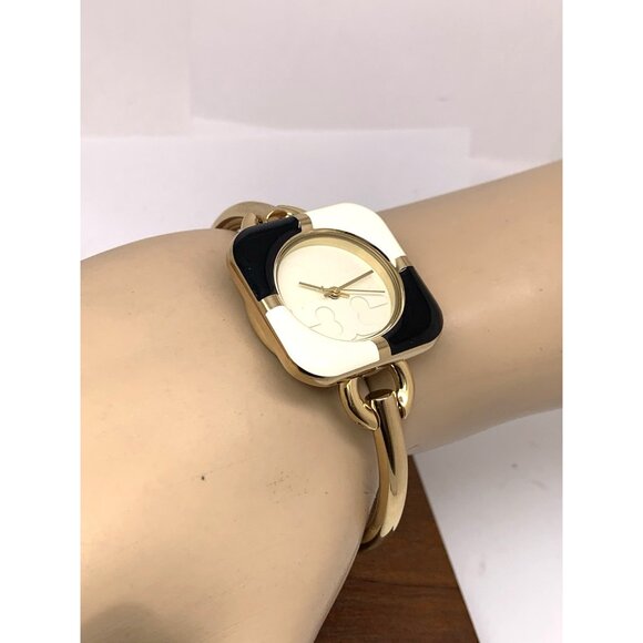 Tory Burch Women's Watch TBW6214SET Gold Cream Dial Bangle Interchangeable Bezel - Picture 6 of 15